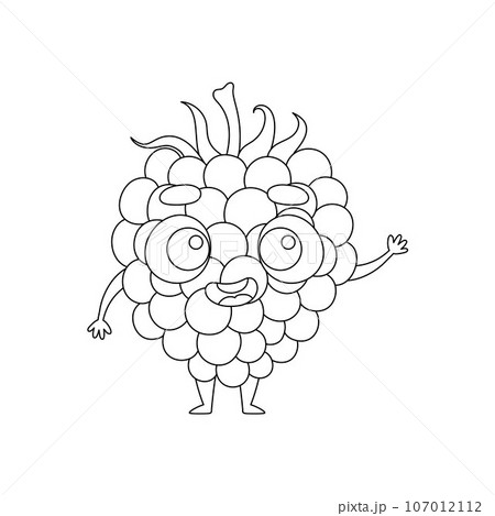 Coloring page funny raspberry coloring bookãããããç æ