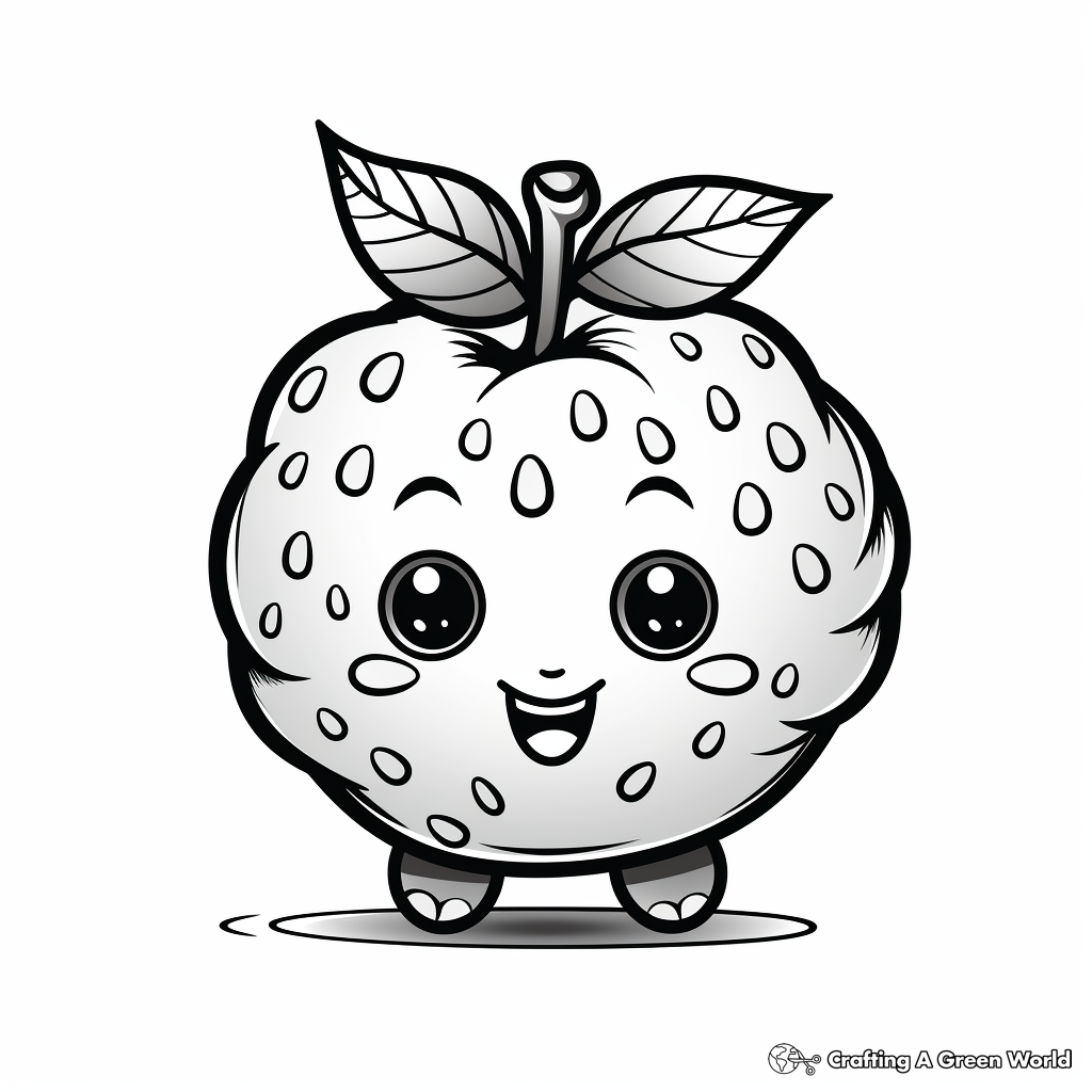 Cute fruit coloring pages