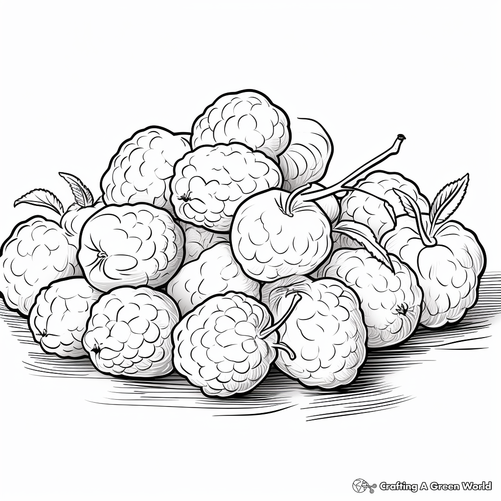 Raspberry coloring pages