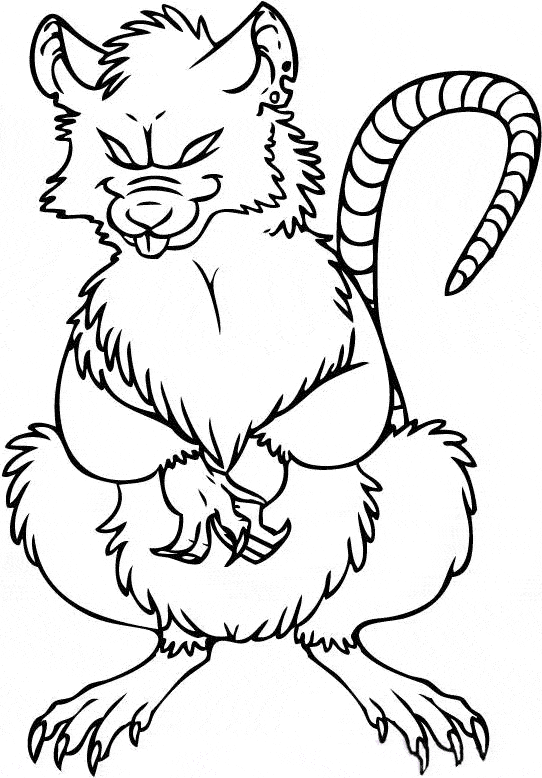 Rat coloring page