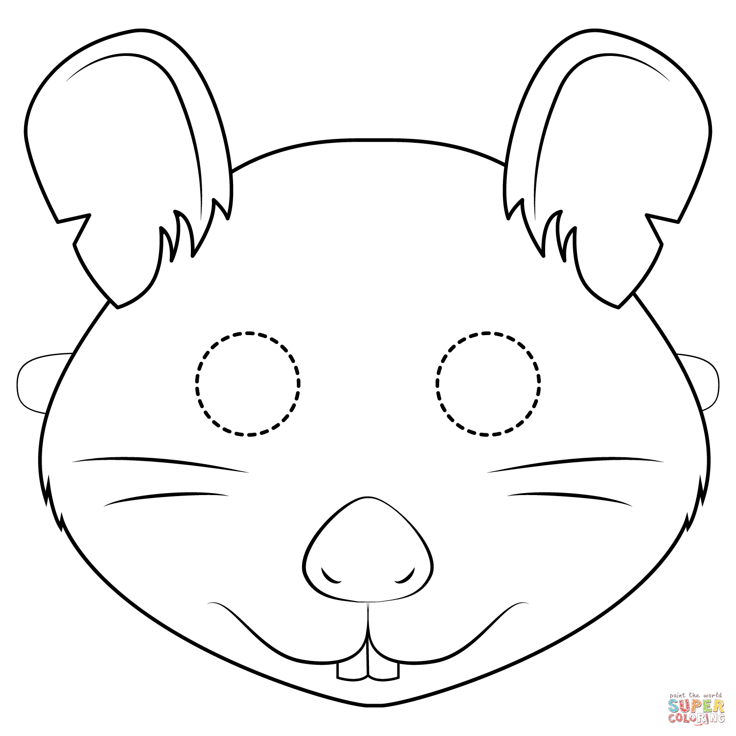 Rat mask coloring page free printable coloring pages