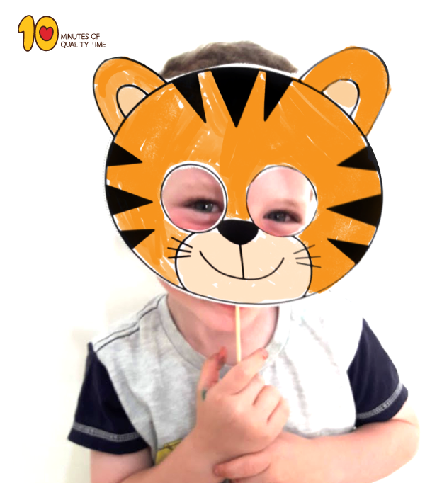 Tiger paper mask template â minutes of quality time