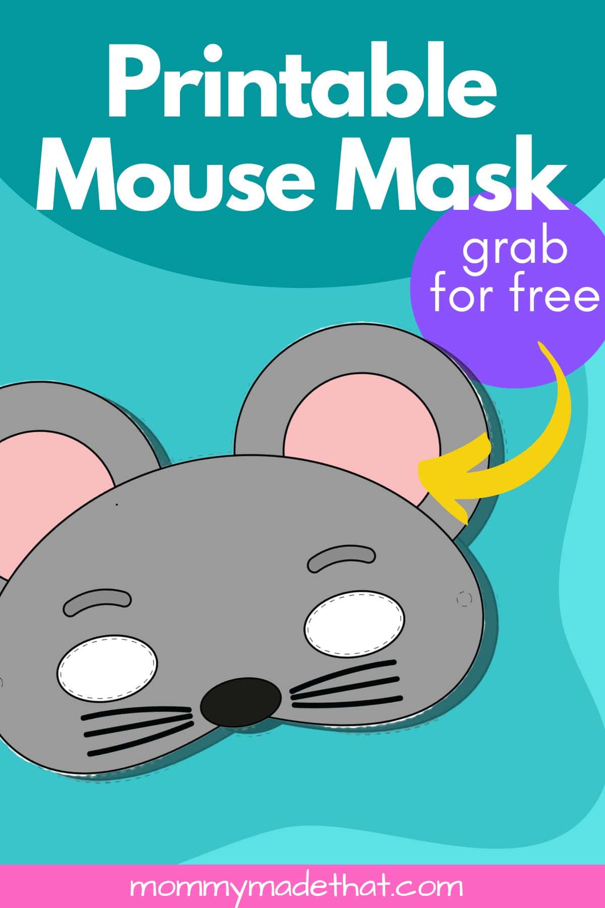 Adorable mouse mask template free printable