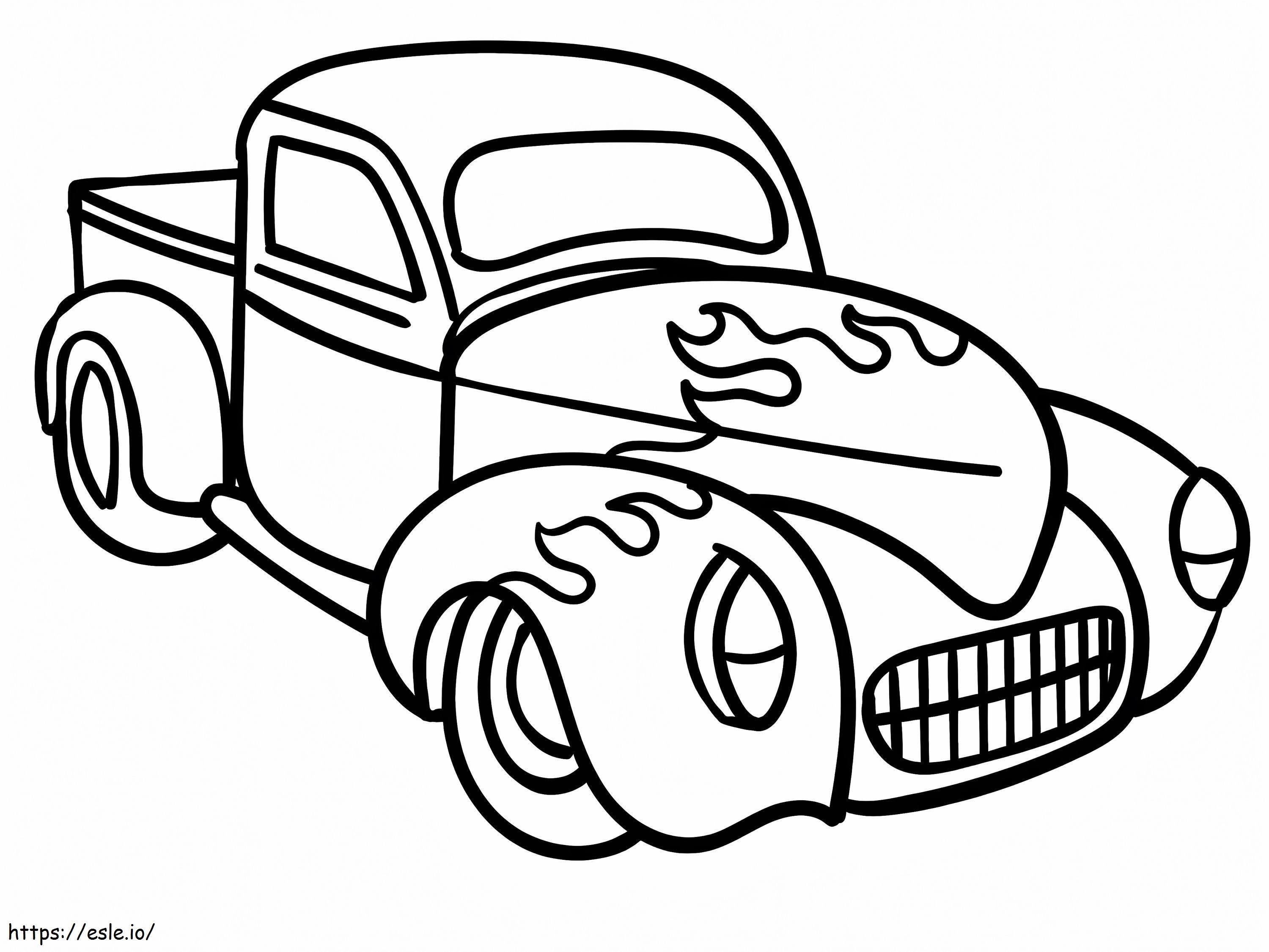 Free printable hot rod coloring page