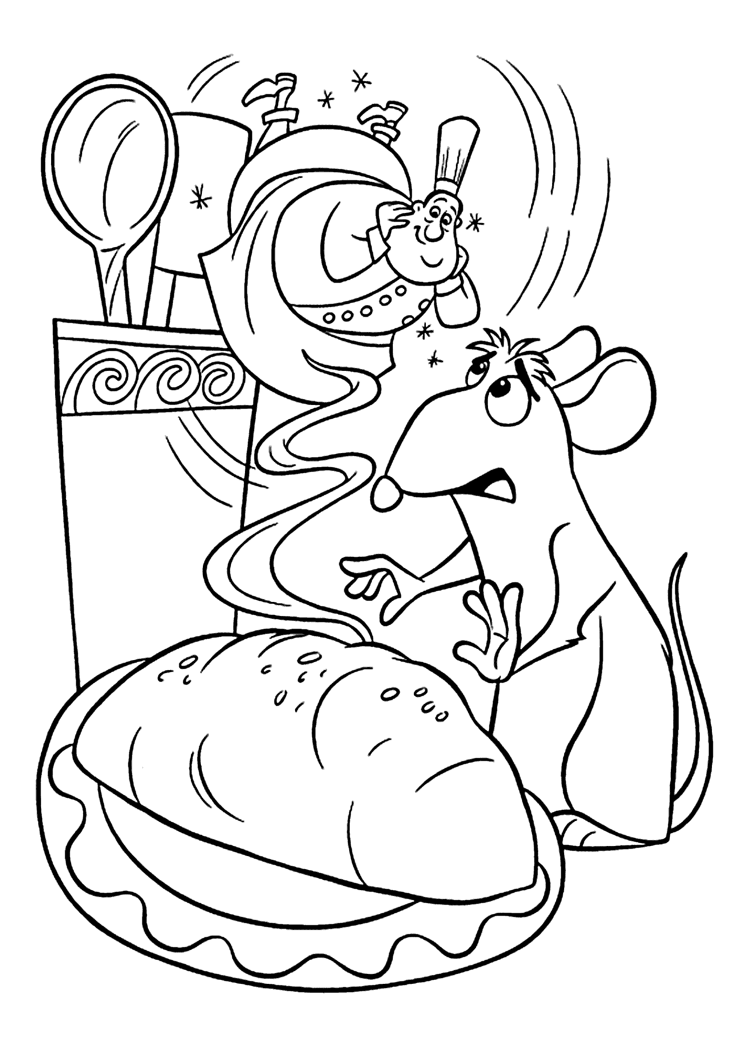 Ratatouille and gusteau coloring pages for kids printable free coloring book pages cartoon coloring pages coloring books