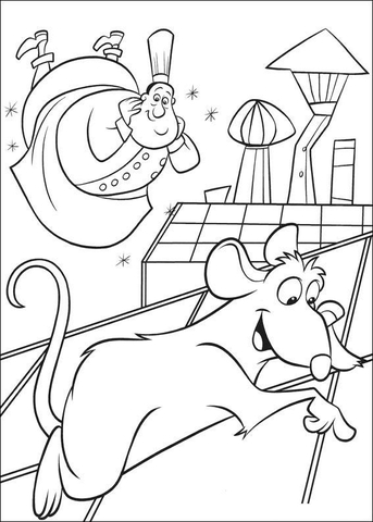 Remy on the roof coloring page free printable coloring pages