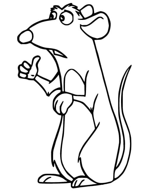 Remy little chef coloring page