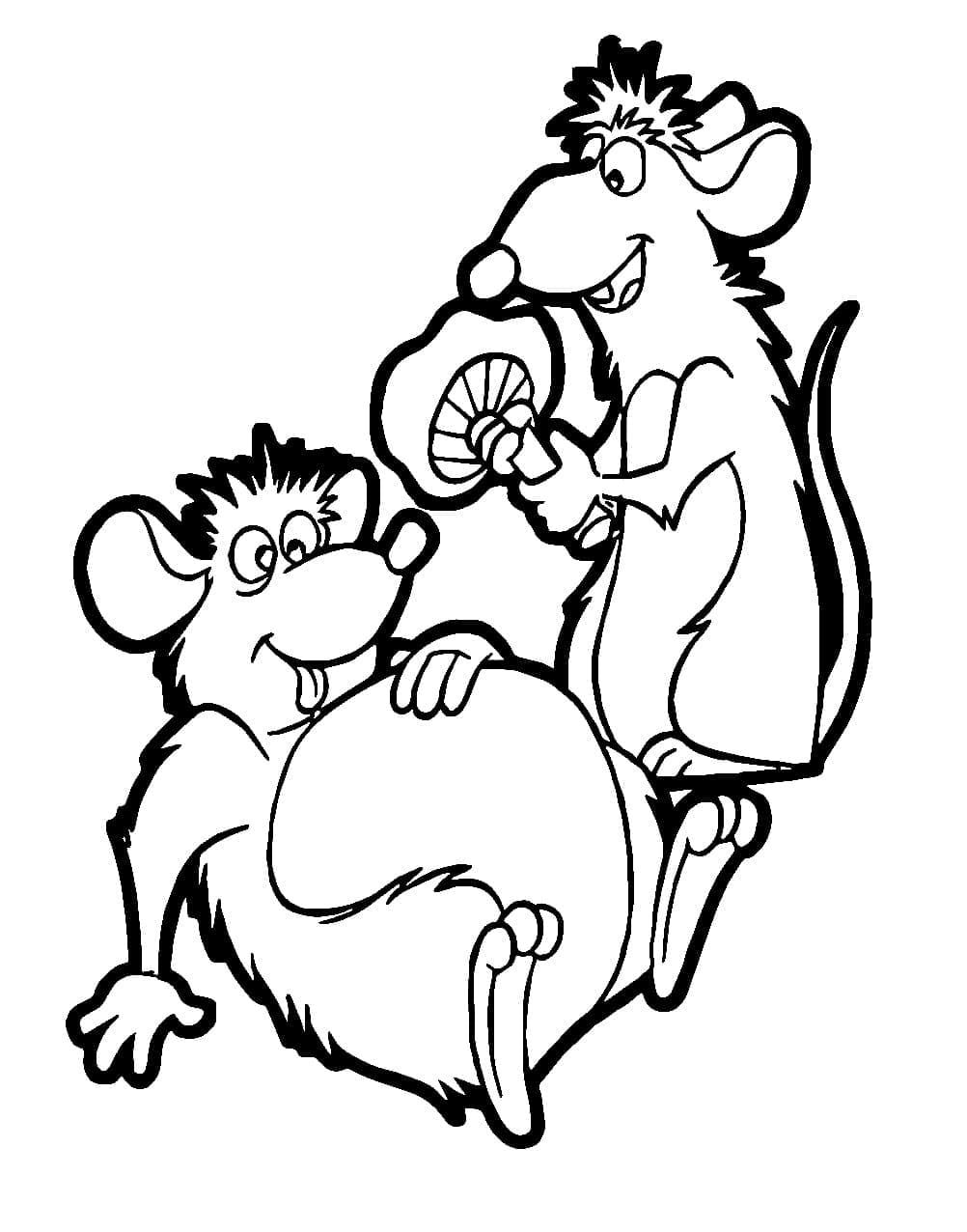 Emile and remy from ratatouille coloring page