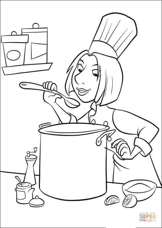 Colette tries the soup coloring page free printable coloring pages kleurplaten kleurboek kleurplaten voor kinderen