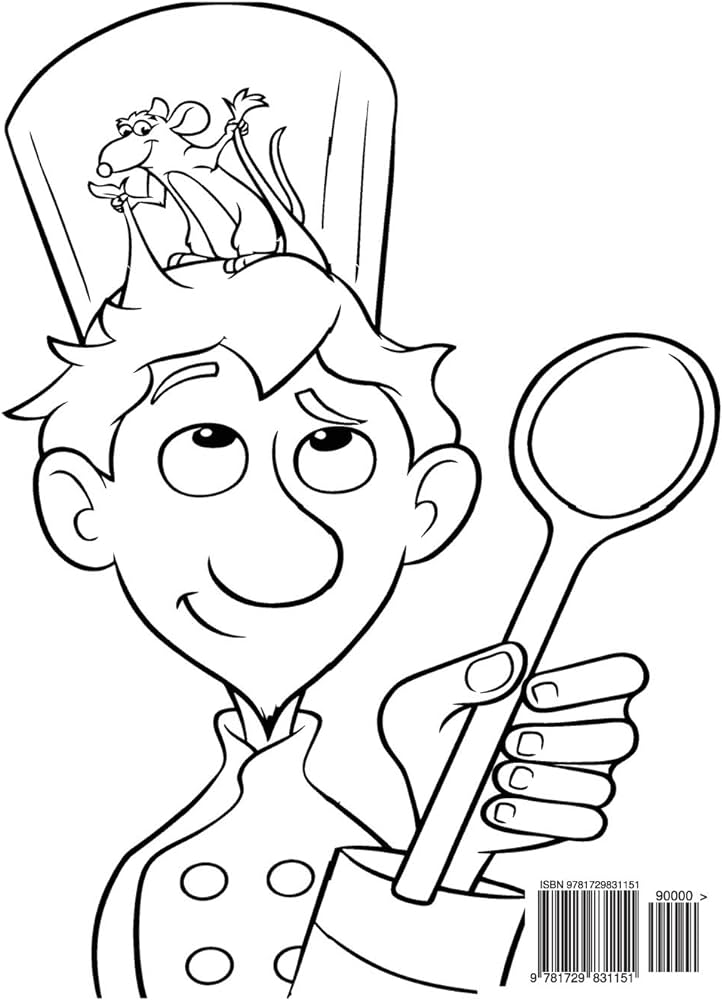 Ratatouille coloring book coloring book for kids and adults activity book with fun easy and relaxing coloring pages books