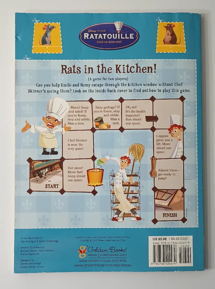 Ratatouille golden books disney little chef coloring book preowned see descript