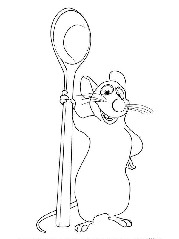 Remy ratatouille coloring page