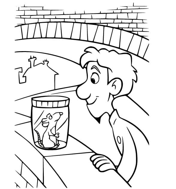 Linguini and remy coloring page