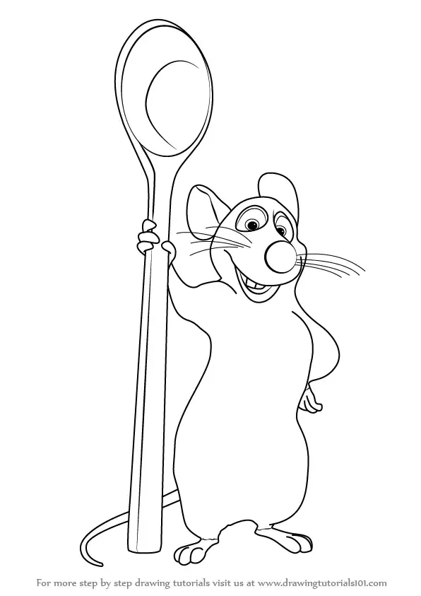 How to draw remy from ratatouille drawingtutorials com â