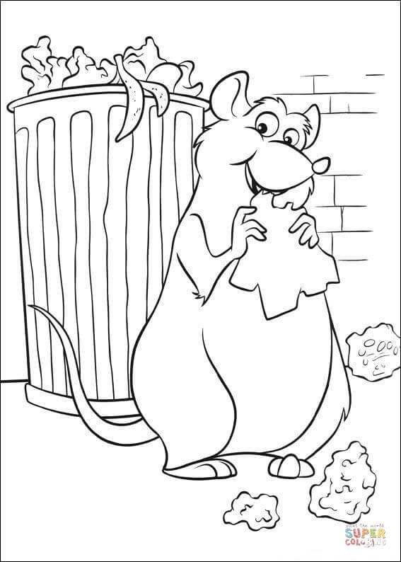 Emile is eating a salad coloring page free printable coloring pages