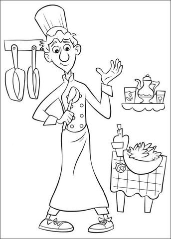 Linguini is surprised coloring page free printable coloring pages