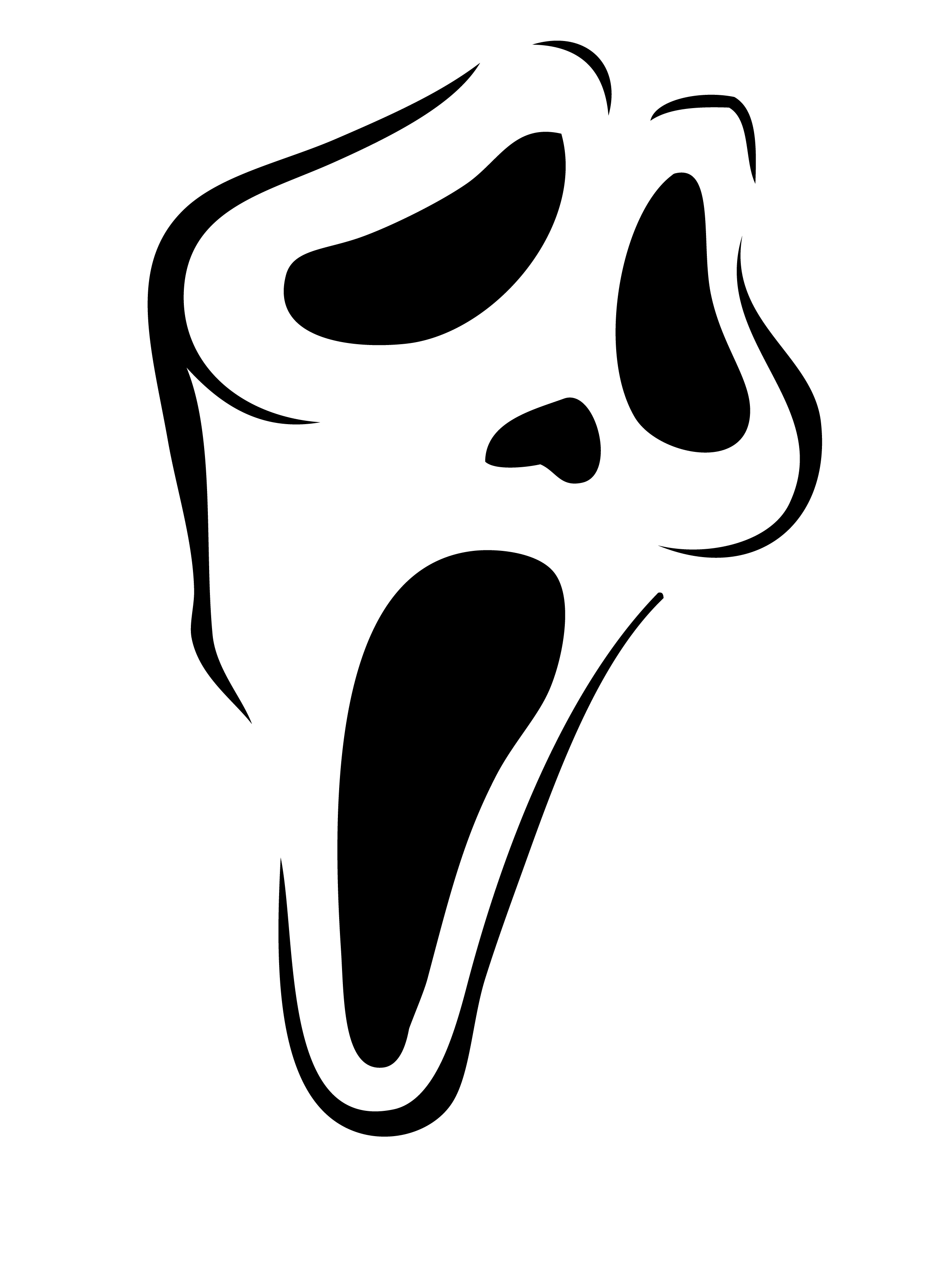 Scream ghostface free pumpkin stencil