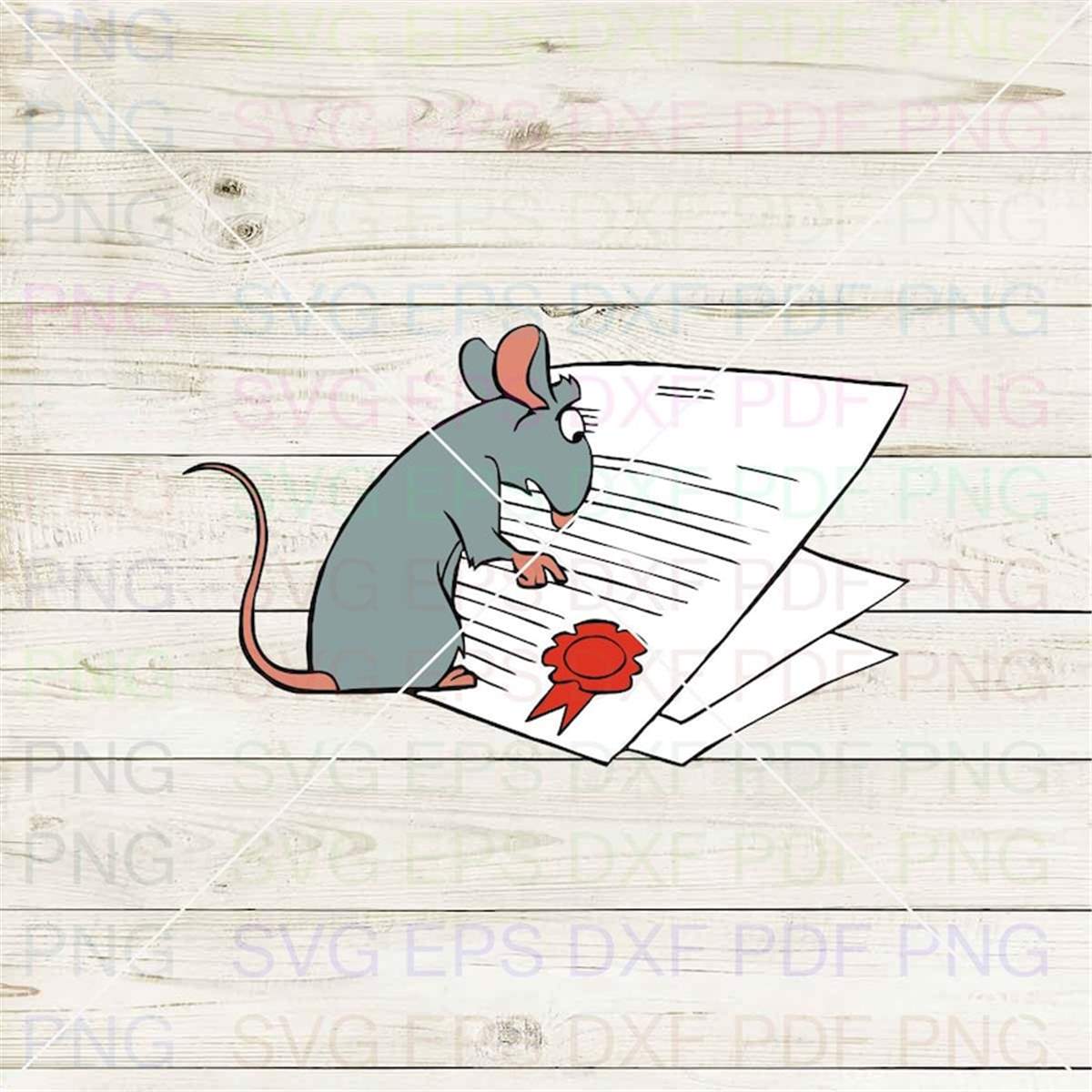 Mouse remy ratatouille svg dxf eps pdf png cricut cutt