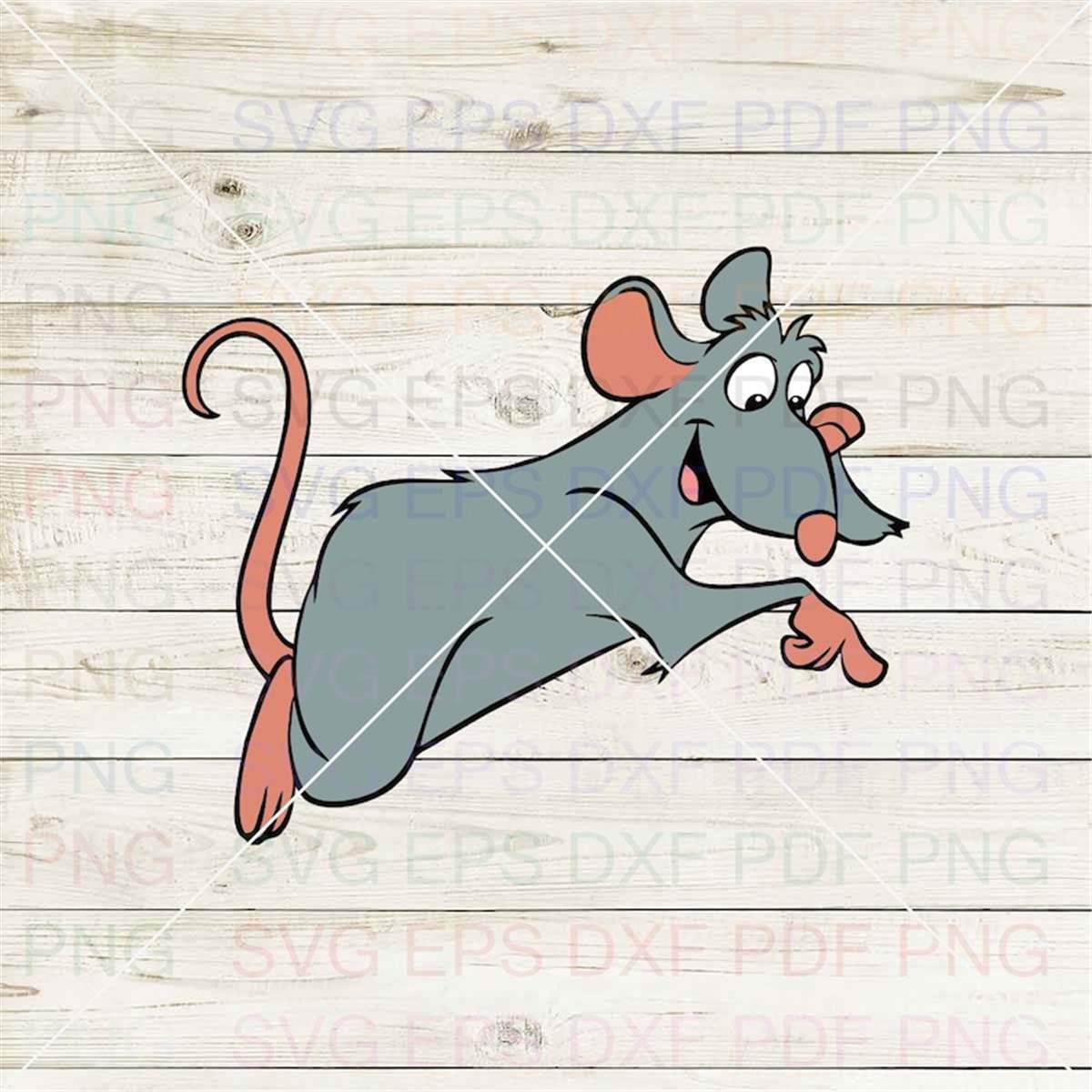 Mouse remy ratatouille svg dxf eps pdf png cricut cutt