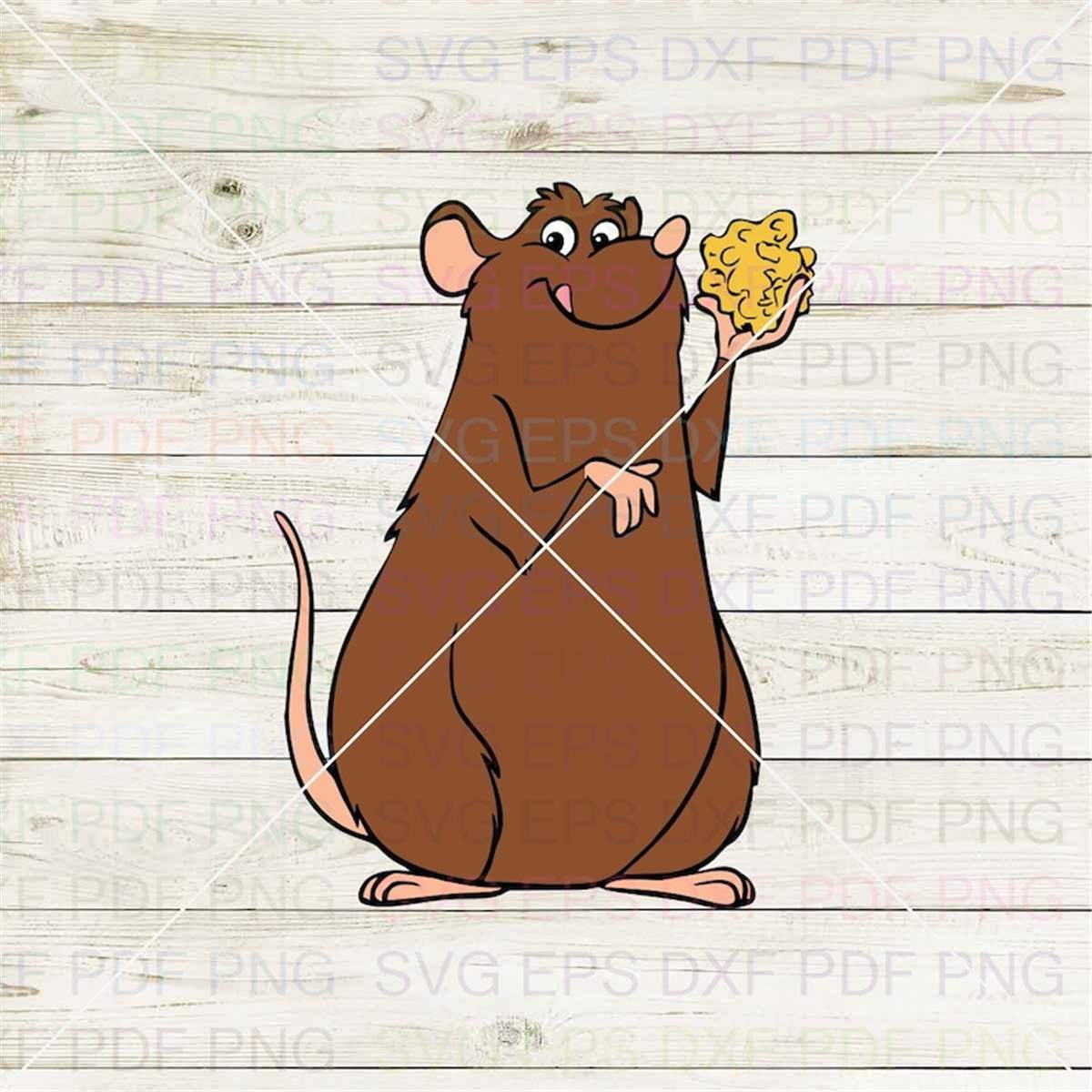 Mouse emile ratatouille svg dxf eps pdf png cricut cut