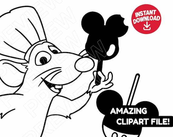 Ratatouille svg disneyland snacks svg dxf png clipart cut file outline silhouette