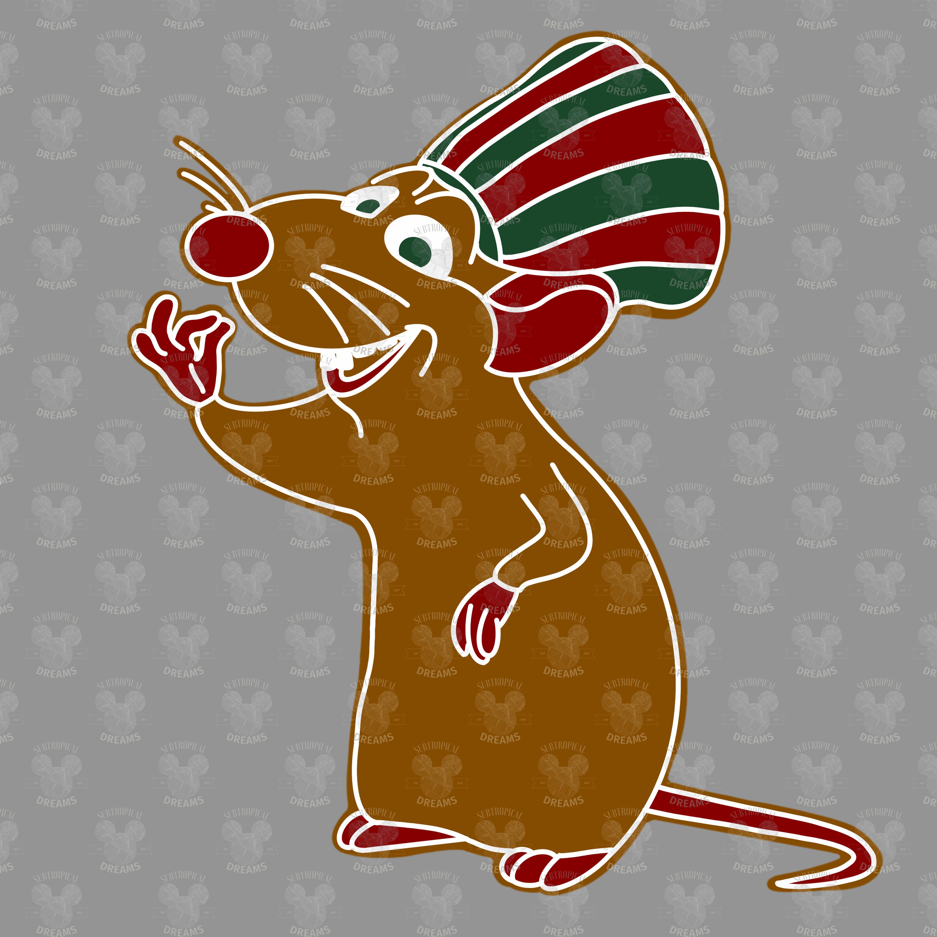 Gingerbread remy ratatouille christmas svg