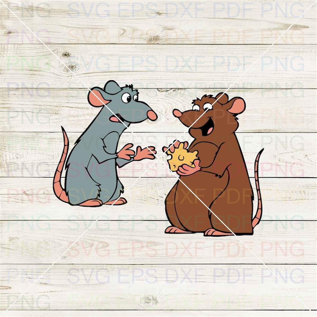 Mouse remy and emile ratatouille svg dxf eps pdf png cr