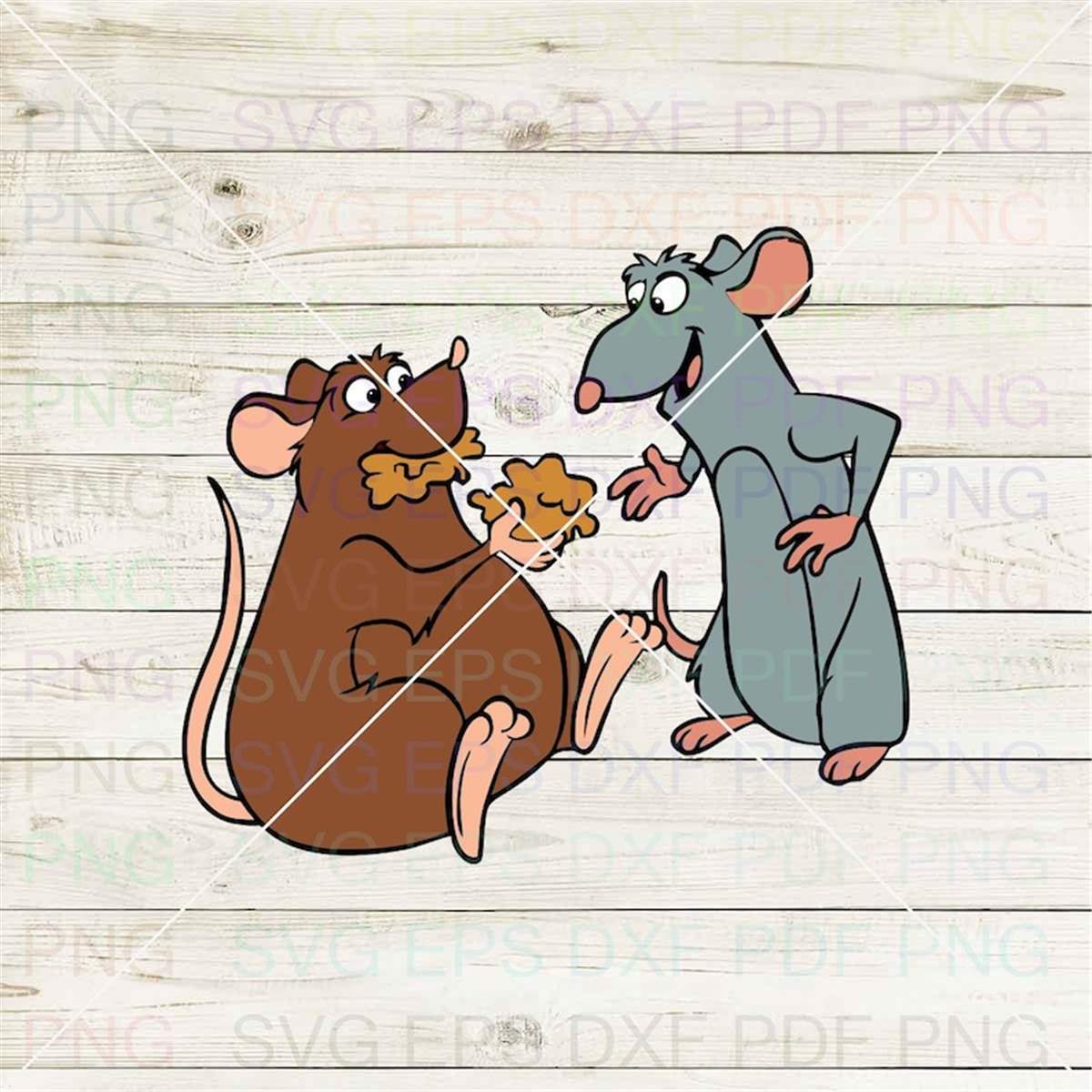 Mouse remy and emile ratatouille svg dxf eps pdf png cr