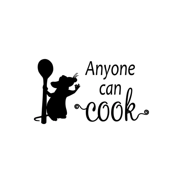 Ratatouille cute wall stickers anyone can cook kitchen wall decal laptop vinyl sticker dining room home decorative d