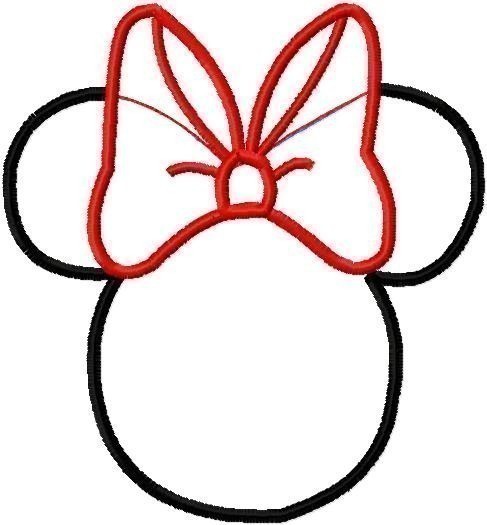 Minnie mouse ears coloring page