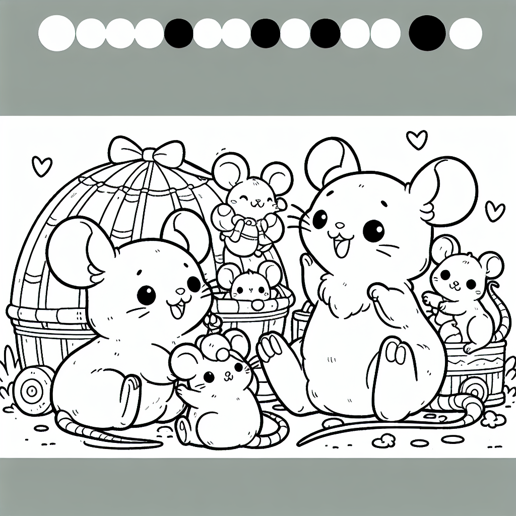 Coloring pages rat