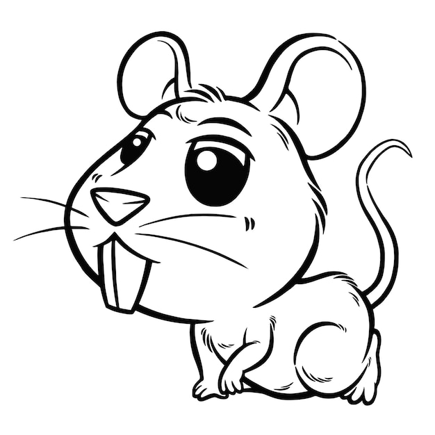 Premium vector cartoon rat