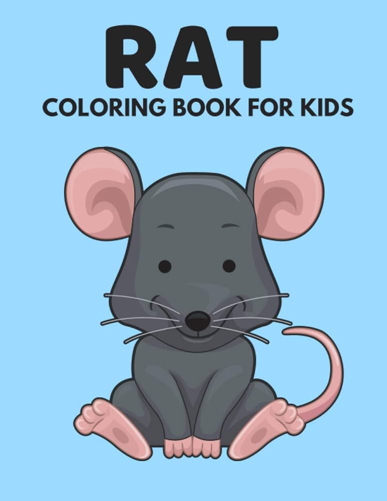 Rat coloring book for kids colouring pages for rats lovers stress relief and relaxation sax sara books