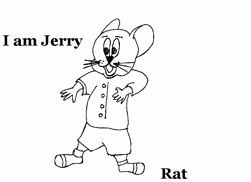 Rat coloring printable page for kids