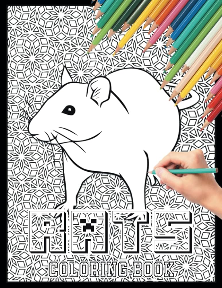 Rat coloring book an adult coloring book featuring fun and relaxing rats designs with mandalas flowers patterns and so much more perfect rat gift for rat lovers flora wendy books