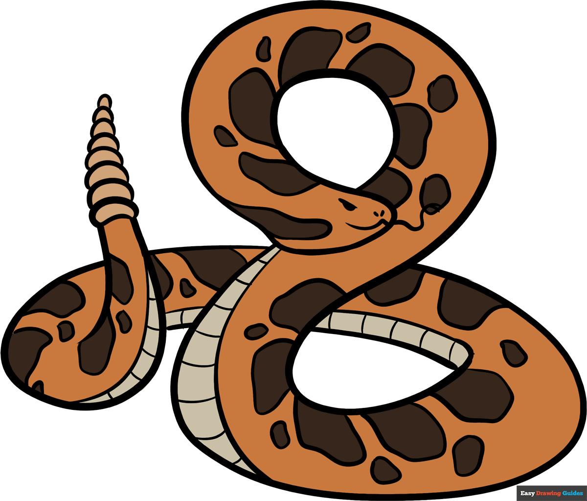 How to draw a rattlesnake