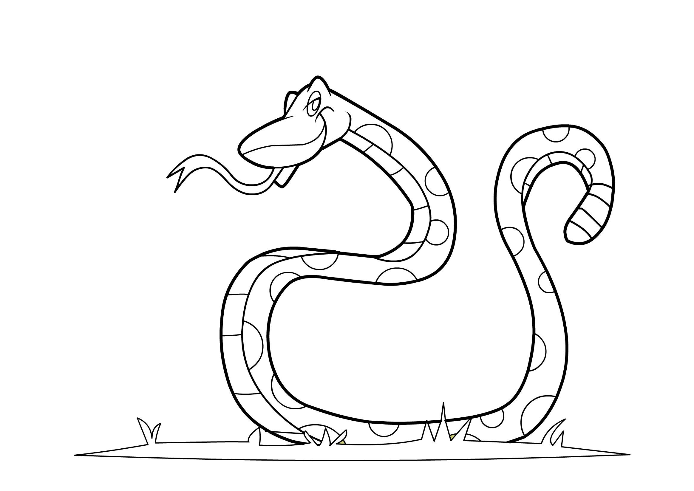 Free printable snake coloring pages for kids