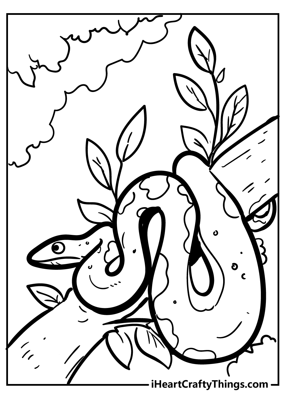 Snake coloring pages free printables