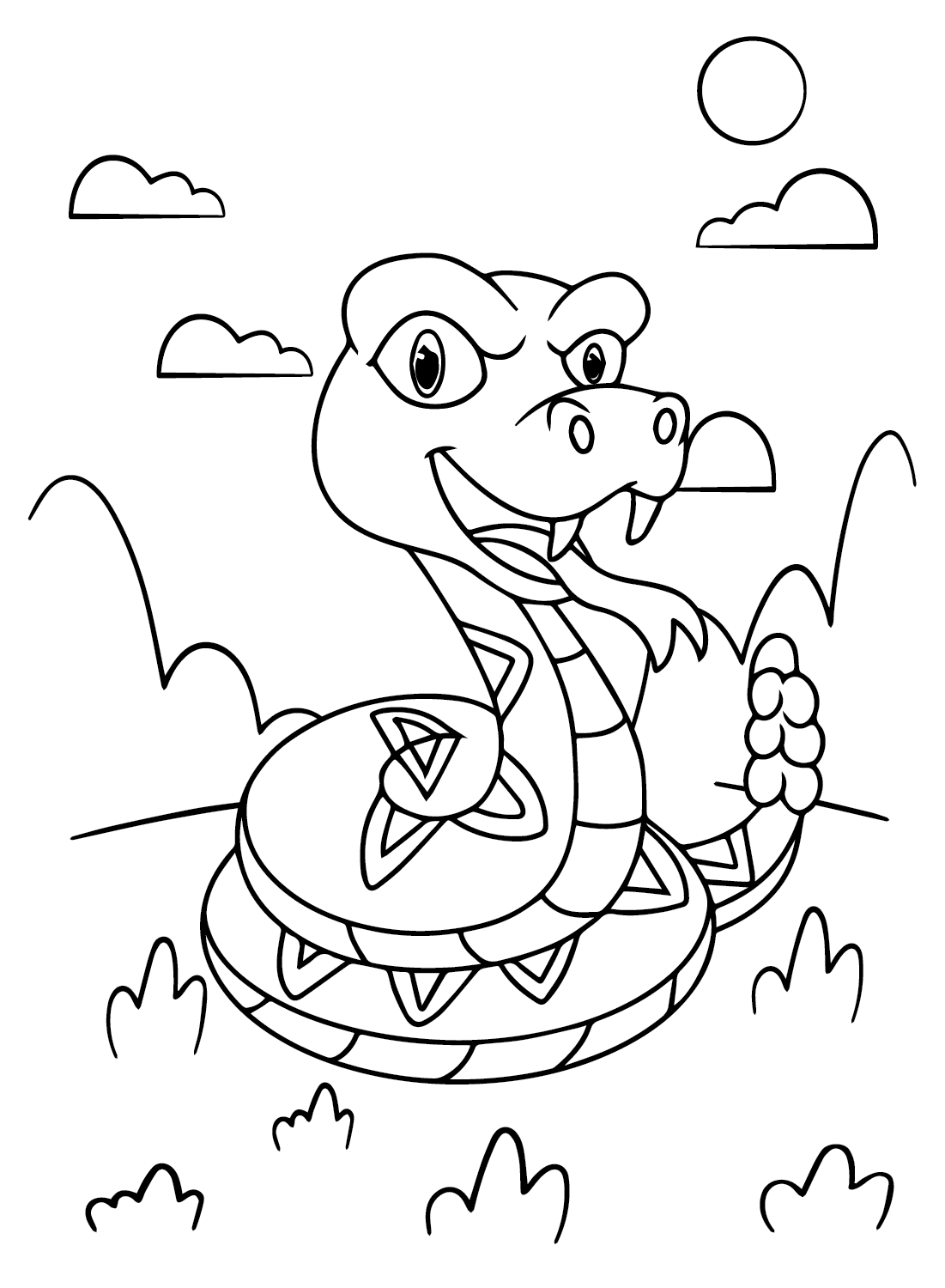 Rattlesnake coloring pages