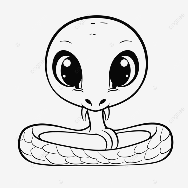 Cute cartoon snakes coloring pages coloring pages outline sketch drawing vector cobra drawing cobra outline cobra sketch png and vector with transparent background for free download