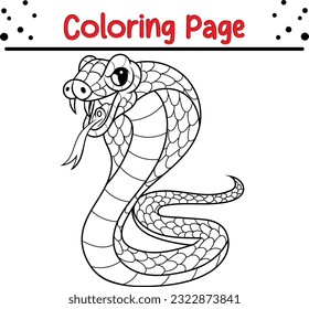 Cute snake coloring page snake animal stock vector royalty free