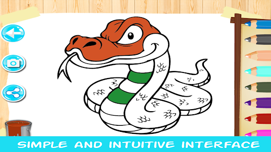 Download snake drawing coloring pages on pc emulator