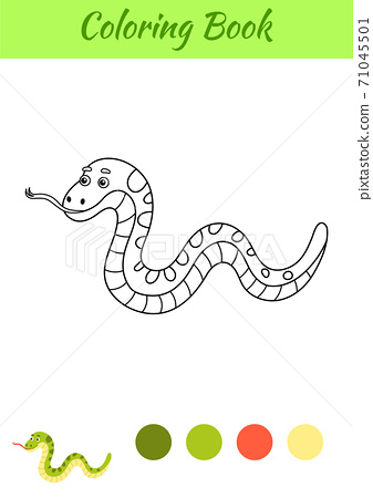 Coloring page happy snake coloring book for