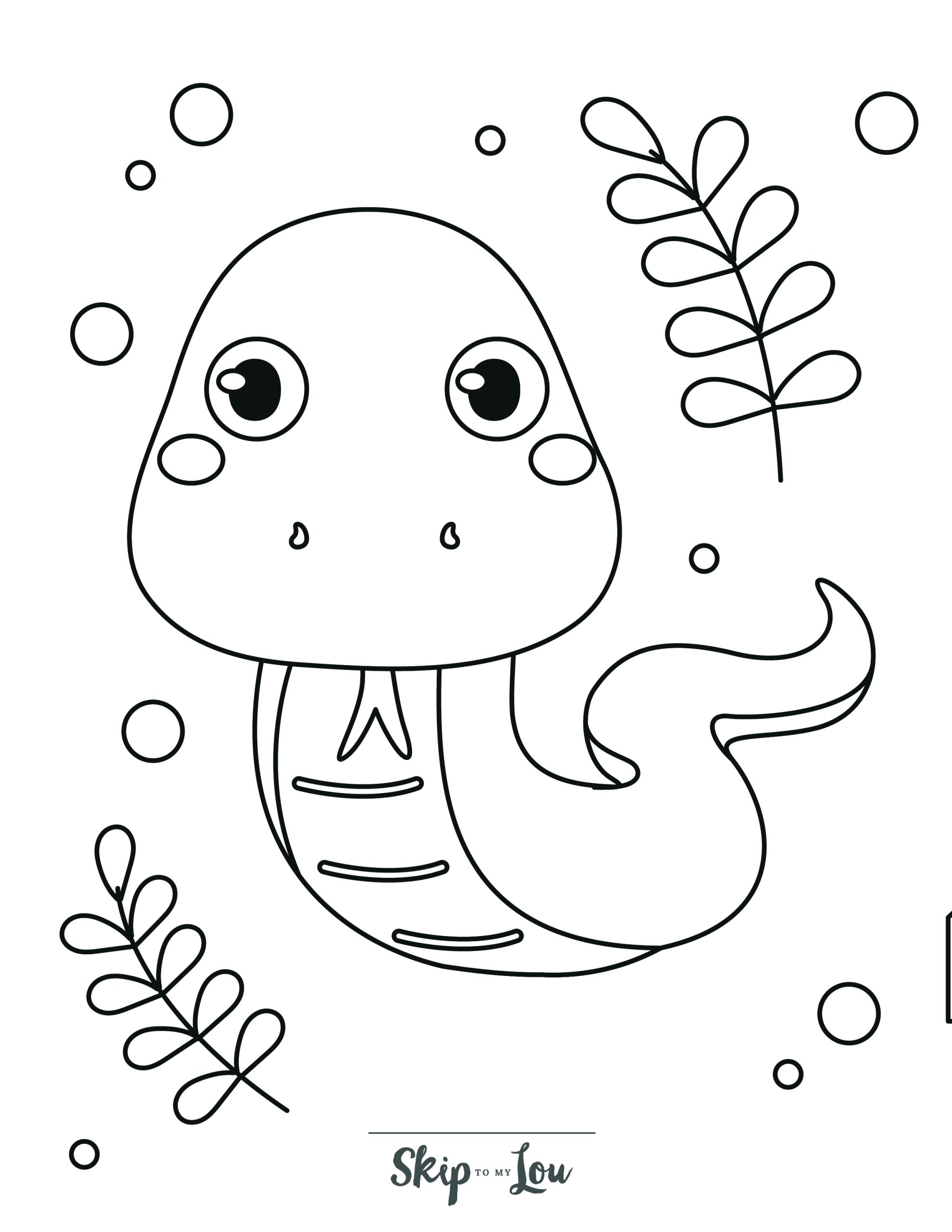 Free printable snake coloring pages with pdf book skip to my lou