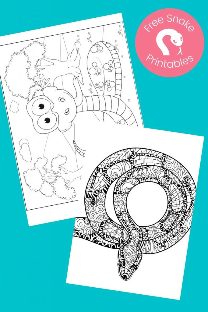 Free printable snake coloring pages