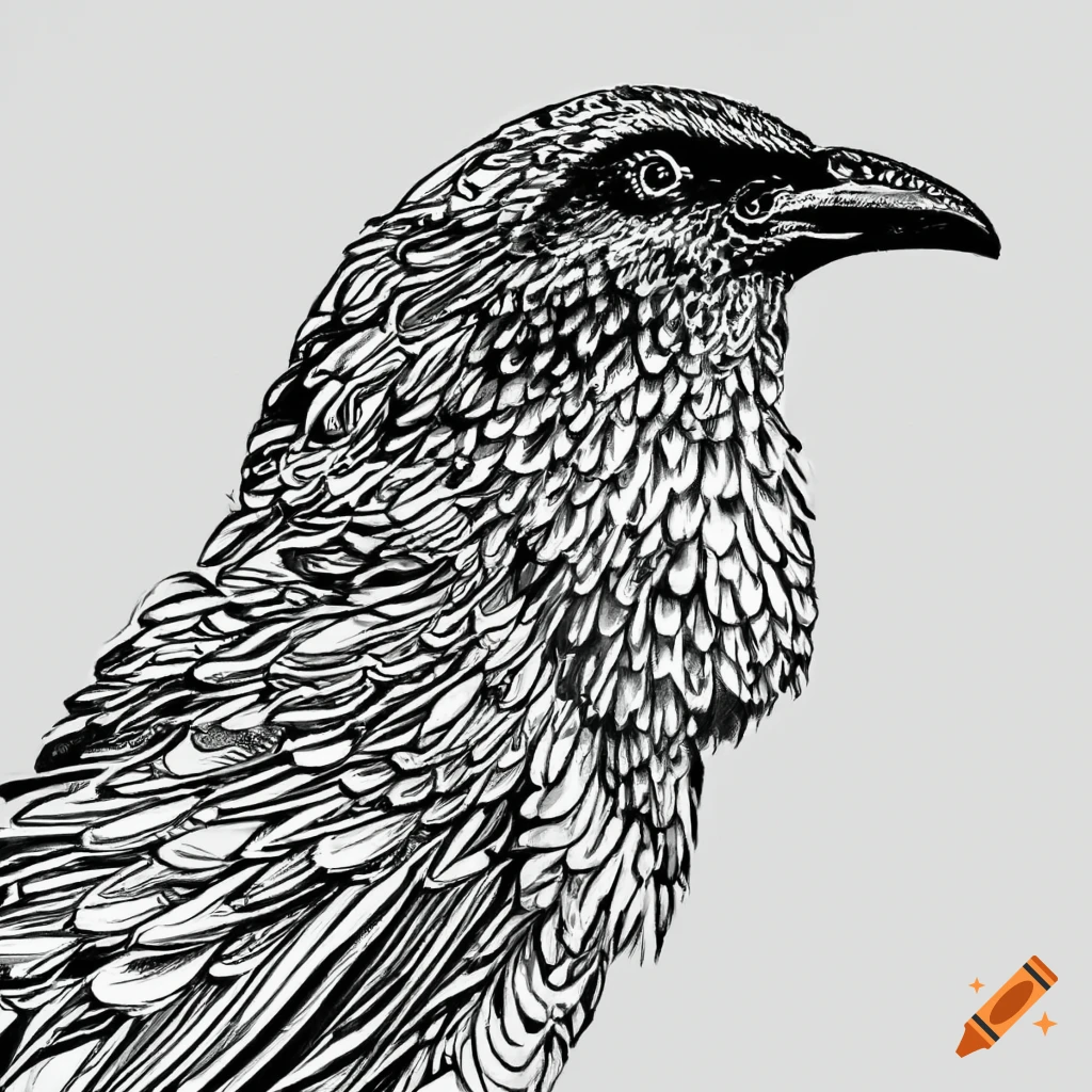 Coloring pages mandala bird image lesser coucal white background black and white on