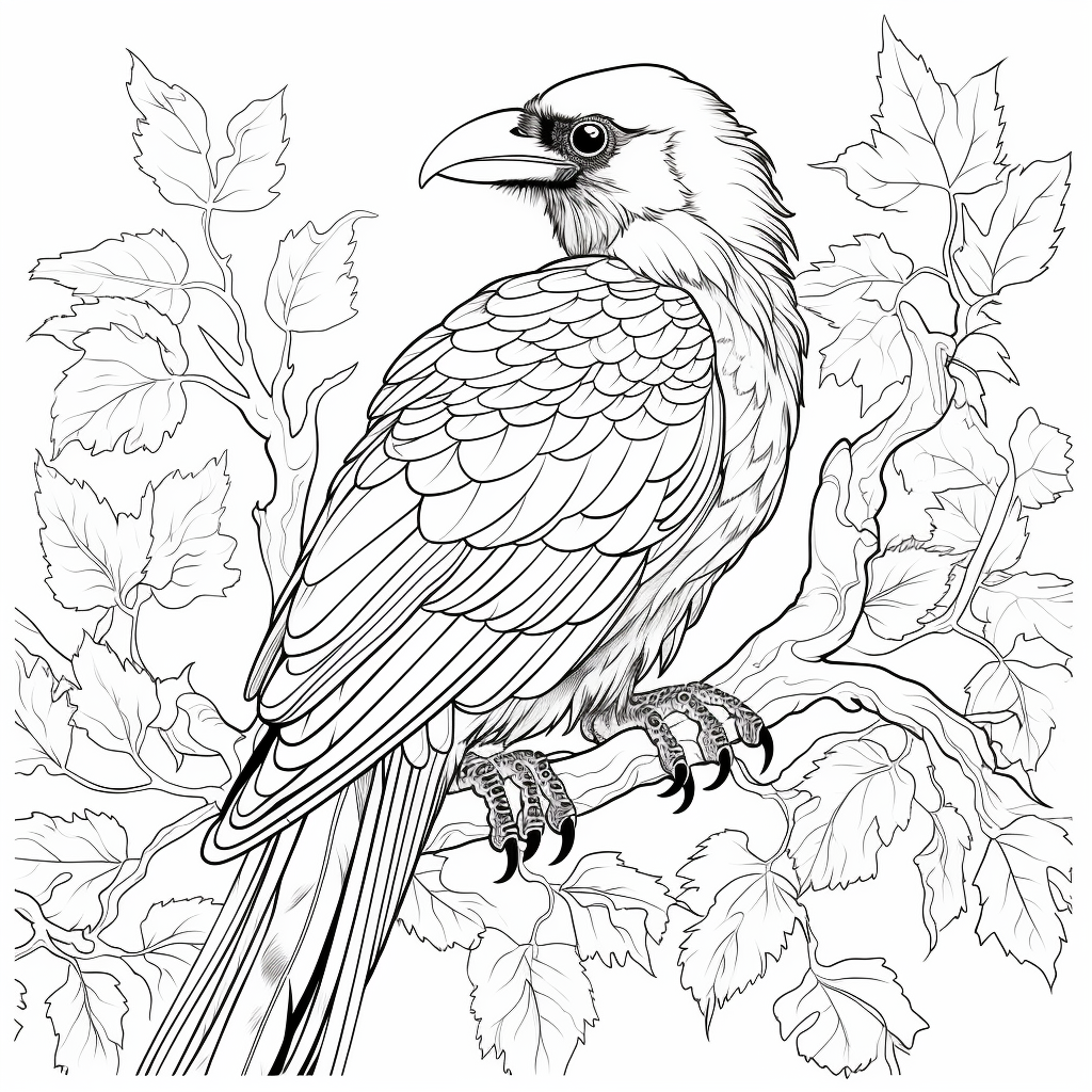 Raven coloring pages