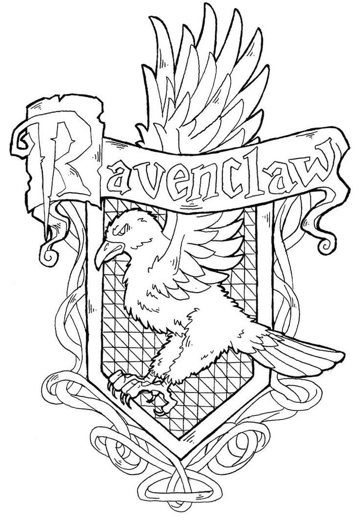 Ravenclaw sketch coloring page harry potter coloring pages harry potter colors harry potter coloring book