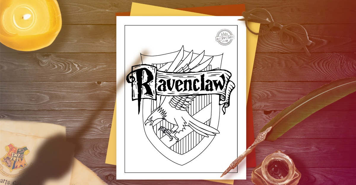 The best free harry potter ravenclaw coloring pages