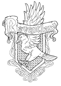 Ravenclaw crest coloring by mrfitz tpt